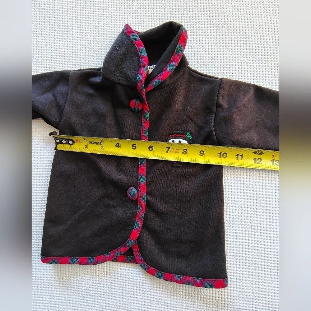 Snowden Cozy Kids  Set - Black and Red Plaid Size 6 - 9 Months.